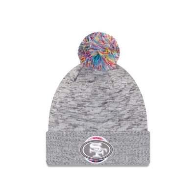 Grey San Francisco 49ers Hat - New Era NFL Crucial Catch Sport Knit Beanie USA8702364